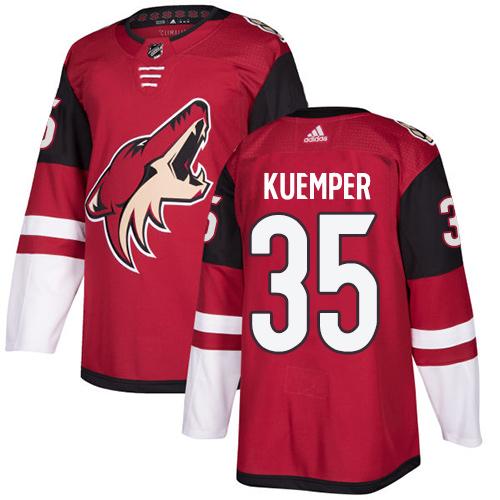 Adidas Men Arizona Coyotes 35 Darcy Kuemper Maroon Home Authentic Stitched NHL Jersey
